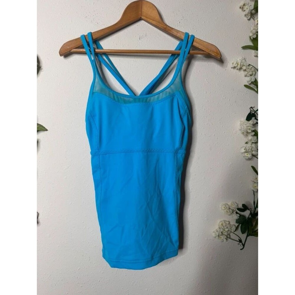 Lands end blue size 8 tankini top